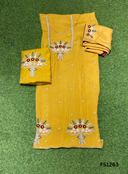 FS1263 | Organza | Suit | Wedding | Party Wear | Ring Ceremony | Festival Suit | Allover suit