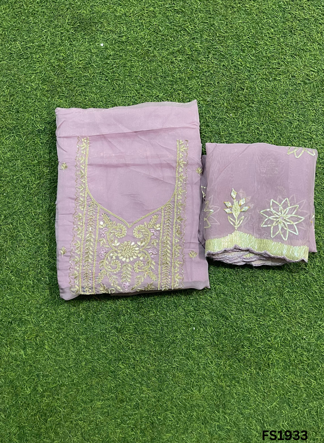 FS1933 | Off-White  Organza | Suit | Wedding | Party Wear | Ring Ceremony | Festival Suit | Allover suit