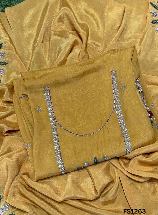 FS1263 | Organza | Suit | Wedding | Party Wear | Ring Ceremony | Festival Suit | Allover suit