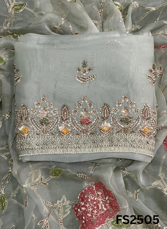 FS2505 |  Pista | Pure Organza | Suit | Wedding | Party Wear | Ring Ceremony | Festival Suit | Allover suit