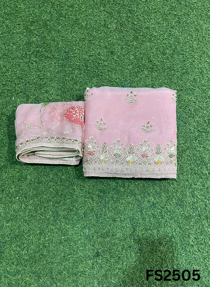 FS2505 |  Pista | Pure Organza | Suit | Wedding | Party Wear | Ring Ceremony | Festival Suit | Allover suit
