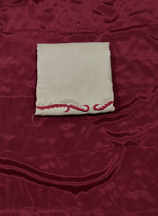 Khakhi pashmina suite | Pure velvet | Wedding | Party Wear | Jaggo | Ring Ceremony | Festival | FS347