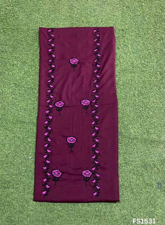 FS1531 | Wine  |Pashmina Suite | Pashmina | Party Wear | Casual Wear | Winter Wear| Festival
