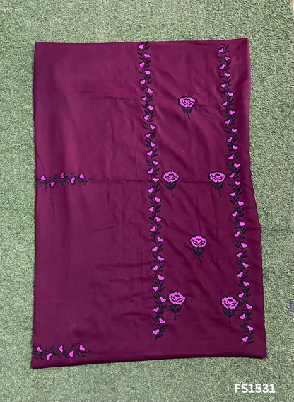 FS1531 | Wine  |Pashmina Suite | Pashmina | Party Wear | Casual Wear | Winter Wear| Festival