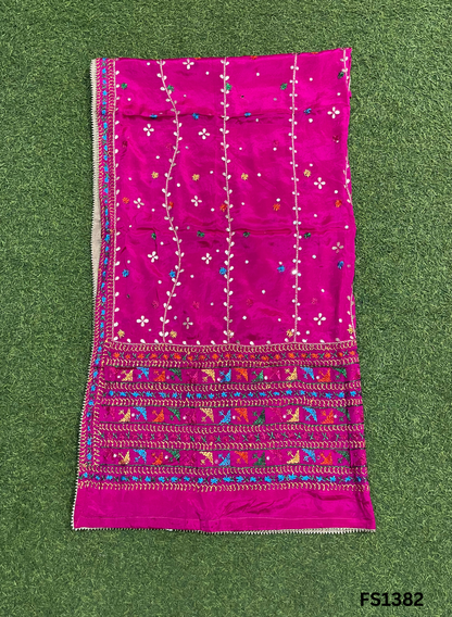 FS1382 | Hot-Pink | Luxurious| Kamal Chanon | Embroidered |  Phulkari | 2.5 Meter of Elegance