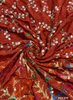 FS1377 | RUST | Luxurious|  Embroidered |  Phulkari | 2.5 Meter of Elegance