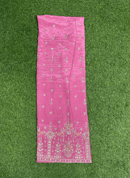 Crepe Baby  Pink | Suit | Party Wear | Wedding | Jaggo | Ring Ceremony | Festival | FS337