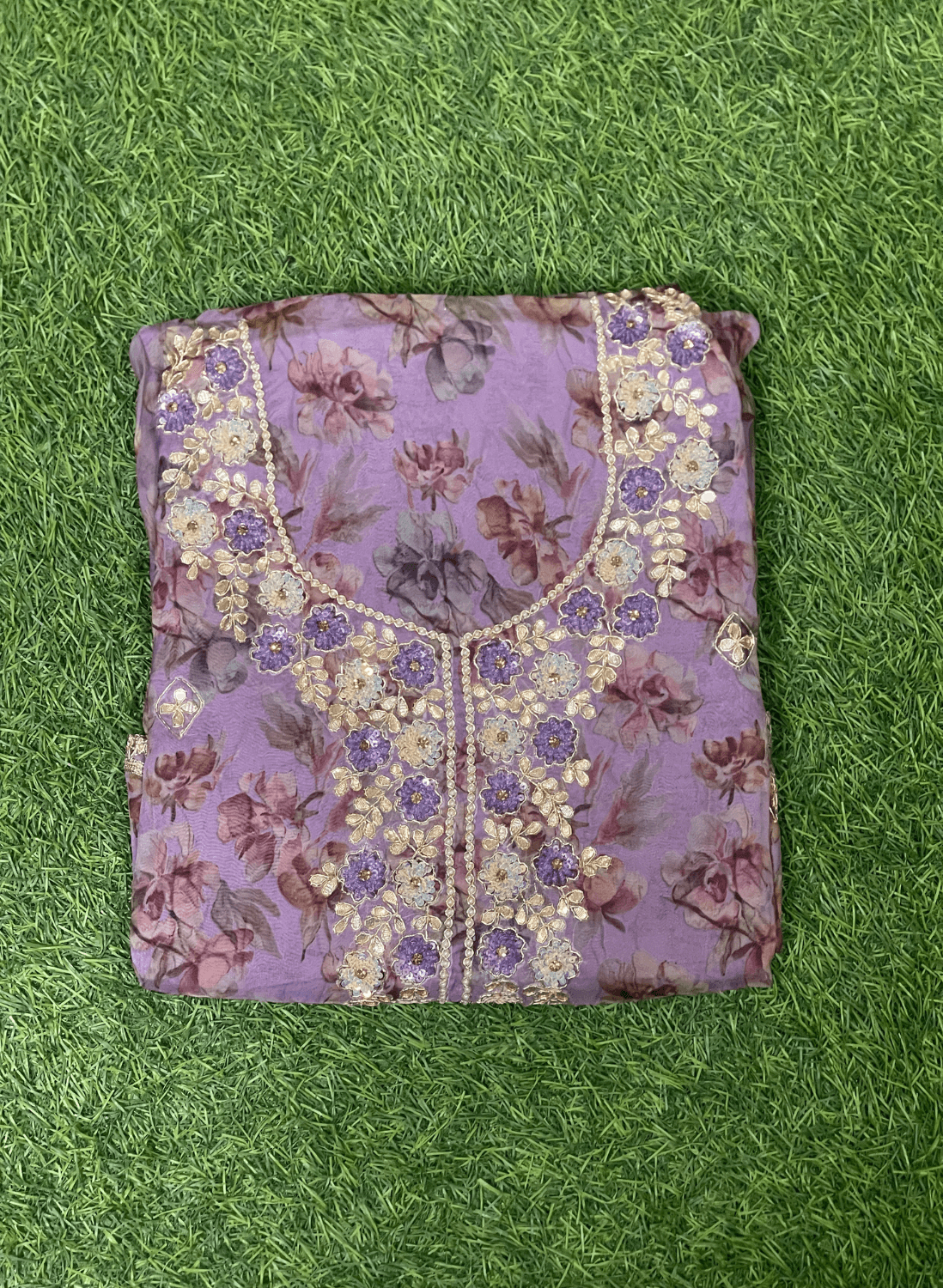 Printed Organza Suit| Party Wear | Wedding | Jaggo | Ring Ceremony | Festival | FS718