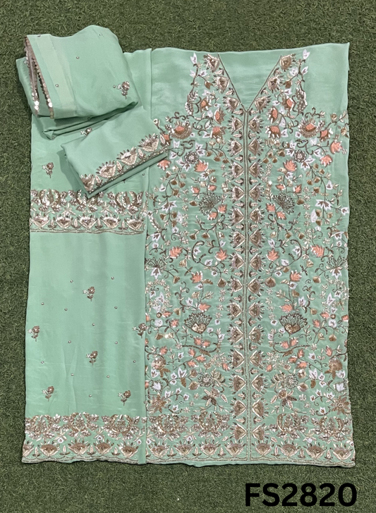 FS2820 | Pure Crepe Suit | Bridal Suit | Party Wear | Wedding | Festival | Celebrity | Ring Ceremony
