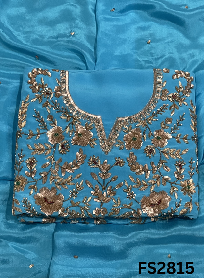 FS2815 |  Pure Crepe Suit | Bridal Suit | Party Wear | Wedding | Festival | Celebrity | Ring Ceremony