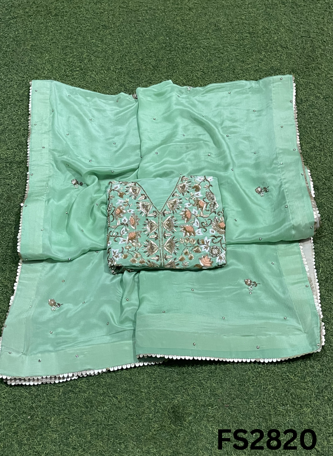 FS2820 | Pure Crepe Suit | Bridal Suit | Party Wear | Wedding | Festival | Celebrity | Ring Ceremony