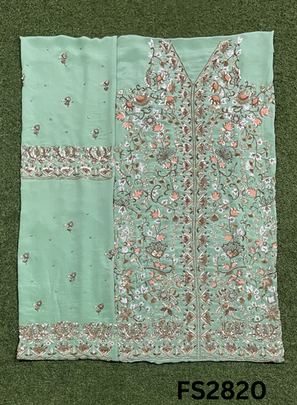 FS2820 | Pure Crepe Suit | Bridal Suit | Party Wear | Wedding | Festival | Celebrity | Ring Ceremony