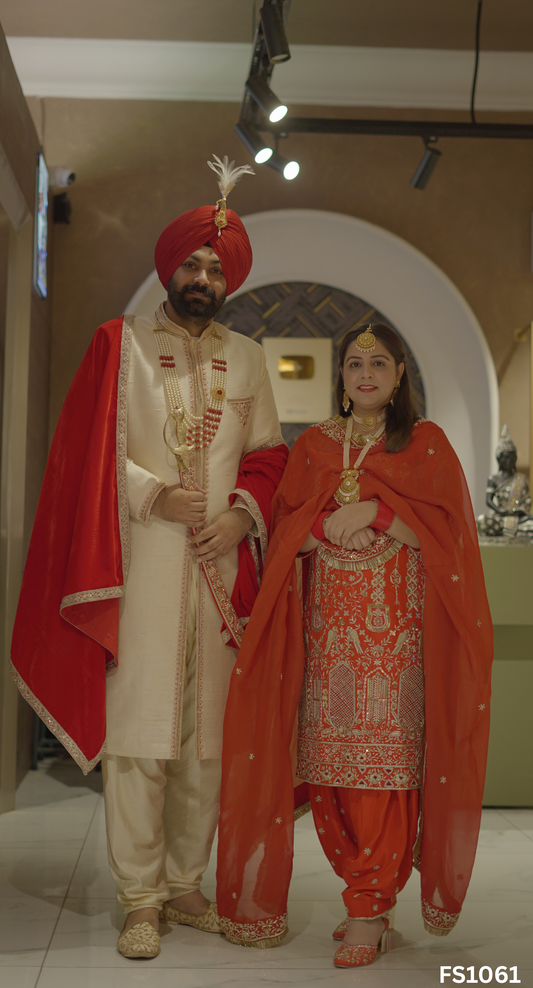 FS1061 | Red Pure Silk Suit | Bridal Suit | Party Wear | Wedding | Festival | Celebrity | Ring Ceremony