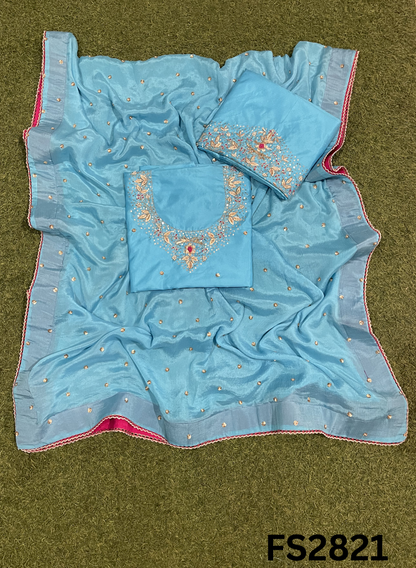 FS2821 | Pure Gevadin Silk Suit | Bridal Suit | Party Wear | Wedding | Festival | Celebrity | Ring Ceremony