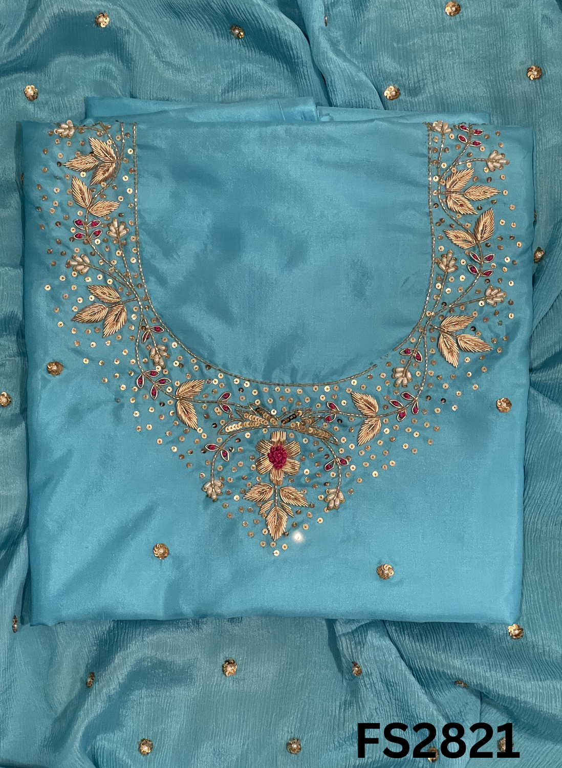 FS2821 | Pure Gevadin Silk Suit | Bridal Suit | Party Wear | Wedding | Festival | Celebrity | Ring Ceremony
