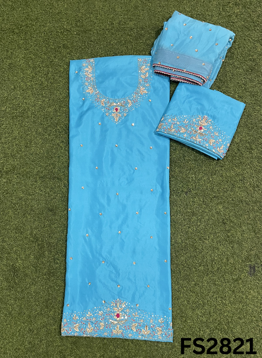 FS2821 | Pure Gevadin Silk Suit | Bridal Suit | Party Wear | Wedding | Festival | Celebrity | Ring Ceremony
