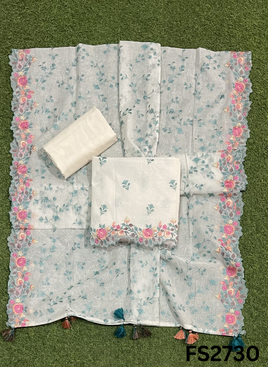 FS2730 | Pure Mal Chanderi Cotton Suit | Casual wear | Summer Suits | Regular wear