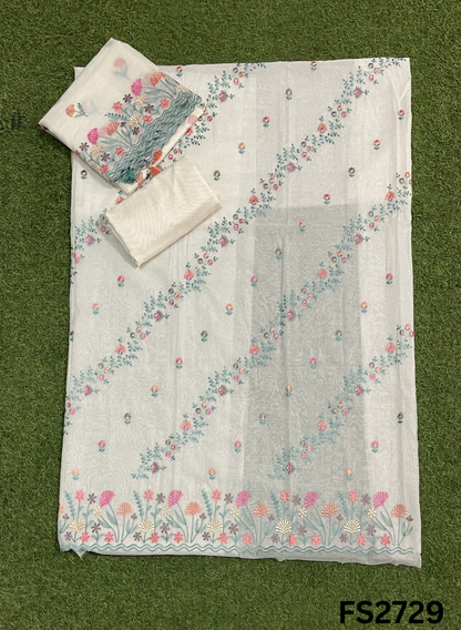 FS2729 | Pure Mal Chanderi Cotton Suit | Casual wear  | Summer Suits | Regular wear