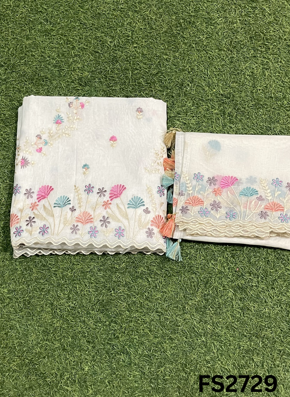 FS2729 | Pure Mal Chanderi Cotton Suit | Casual wear  | Summer Suits | Regular wear