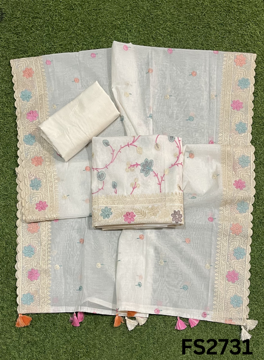 FS2731 | Pure Mal Chanderi Cotton Suit | Casual wear | Summer Suits | Regular  wear