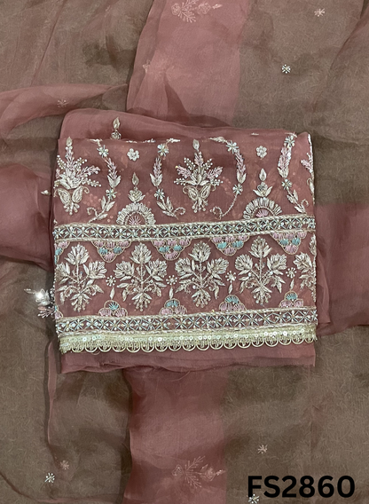 FS2860 | Pure Organza Suit | Party Wear | Wedding | Ring Ceremony | Festival | Bridal