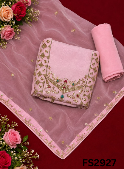 FS2927 | Pure Organza Suit | Party Wear | Wedding | Ring Ceremony | Festival | Bridal