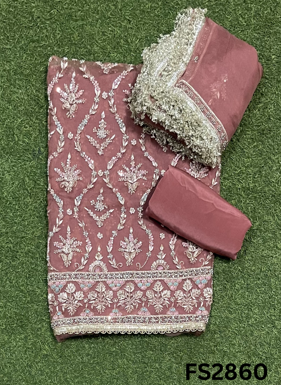 FS2860 | Pure Organza Suit | Party Wear | Wedding | Ring Ceremony | Festival | Bridal