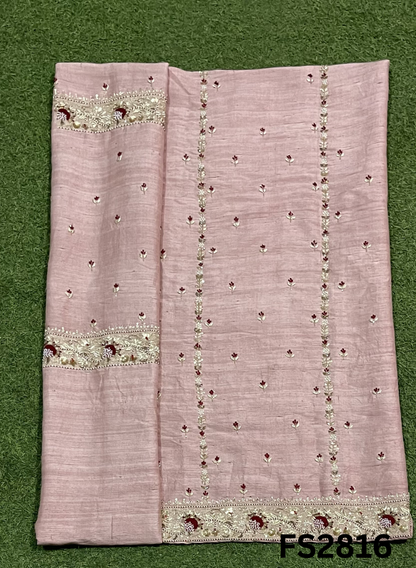 FS2816 | Pure Raw Silk | Party Wear | Wedding | Jaggo | Ring Ceremony | Festival