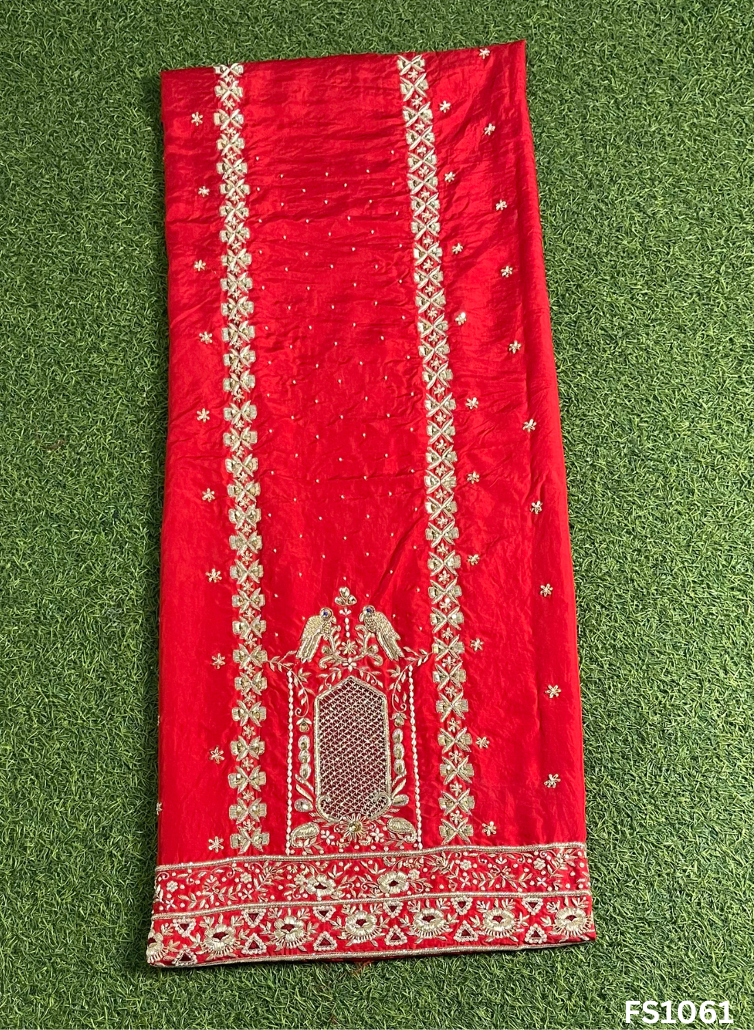 FS1061 | Red Pure Silk Suit | Bridal Suit | Party Wear | Wedding | Festival | Celebrity | Ring Ceremony