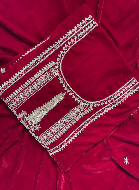 Red velvet suite | Pure velvet | Wedding | Party Wear | Jaggo | Ring Ceremony | Festival