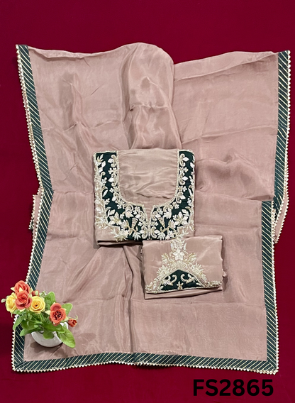 FS2865 | Raw Silk | Party Wear | Wedding | Jaggo | Festival