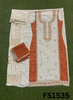 FS1535 | Raw Silk |  Party Wear | Wedding | Jaggo | Ring Ceremony | Festival | Hand-Work suit | F9IAAA