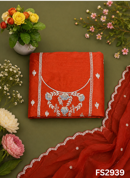 FS2939  | Raw Silk | Sharara Suit  | Party Wear | Wedding | Jaggo | Festival