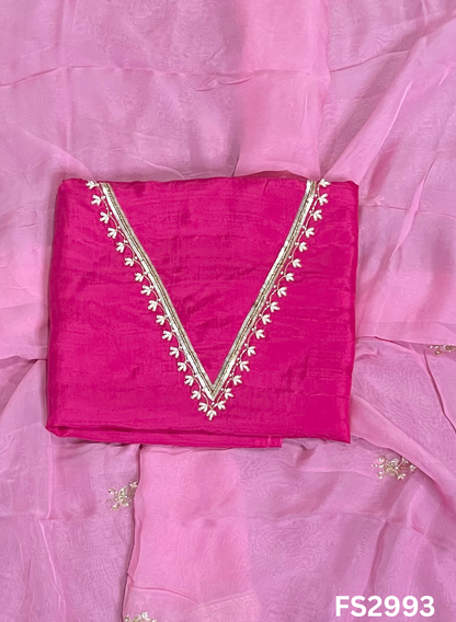 FS2993 | 3rd | Raw Silk Suit | Party Wear | Wedding | Jaggo | Festival | Contrast |