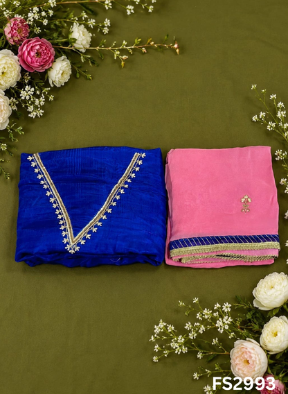FS2993 | 3rd | Raw Silk Suit | Party Wear | Wedding | Jaggo | Festival | Contrast |