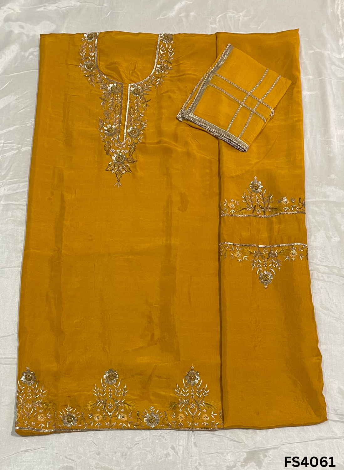 FS4061 | Raw Silk Suit | Party Wear | Ring Ceremony | Festival Suit | Allover Suit |
