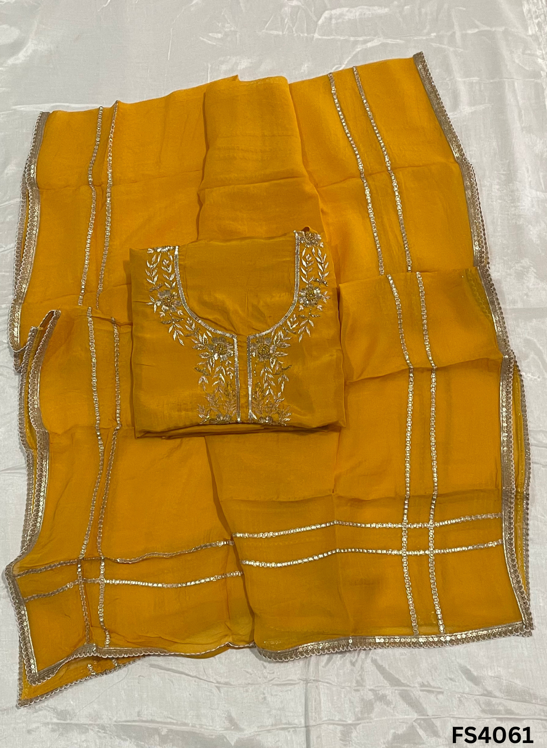 FS4061 | Raw Silk Suit | Party Wear | Ring Ceremony | Festival Suit | Allover Suit |