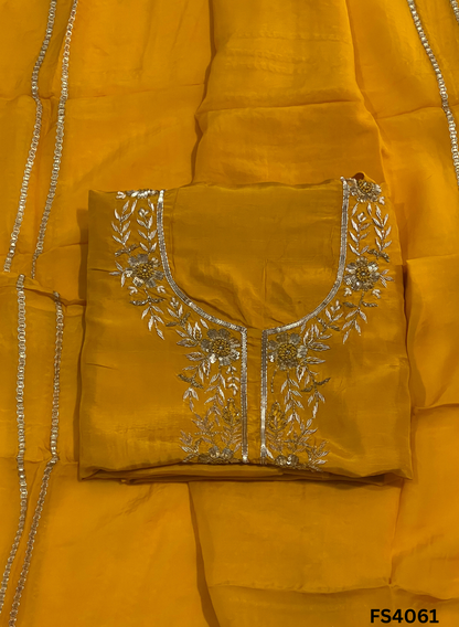 FS4061 | Raw Silk Suit | Party Wear | Ring Ceremony | Festival Suit | Allover Suit |