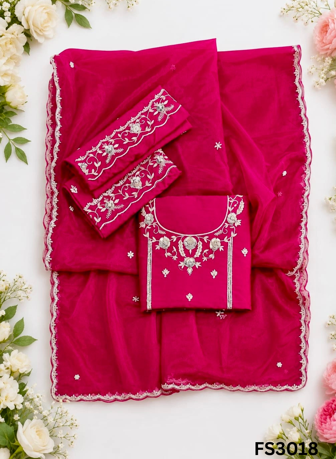 FS3018 | Raw Silk Suit |  Sharara Suit Party Wear | Wedding | Jaggo | Festival |