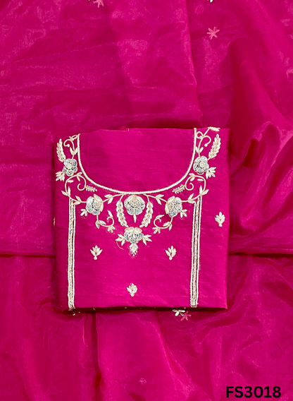 FS3018 | Raw Silk Suit |  Sharara Suit Party Wear | Wedding | Jaggo | Festival |