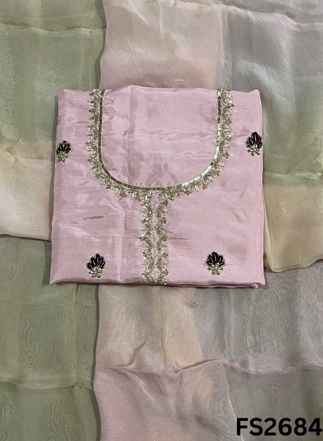 FS2684 | Raw Silk | Party Wear | Wedding | Jaggo | Ring Ceremony | Festival