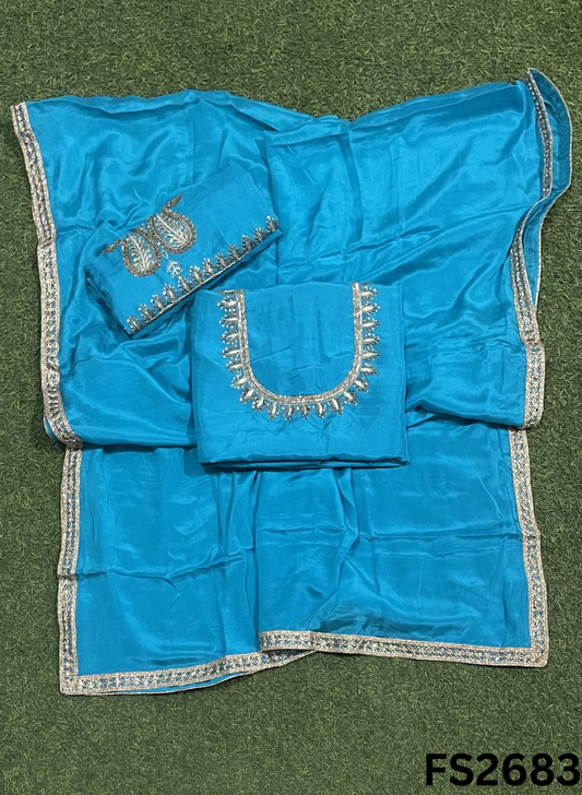 FS2683Raw Silk | Party Wear | Wedding | Jaggo | Ring Ceremony | Festival