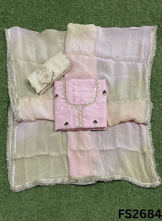 FS2684 | Raw Silk | Party Wear | Wedding | Jaggo | Ring Ceremony | Festival