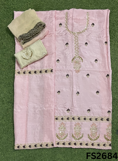 FS2684 | Raw Silk | Party Wear | Wedding | Jaggo | Ring Ceremony | Festival