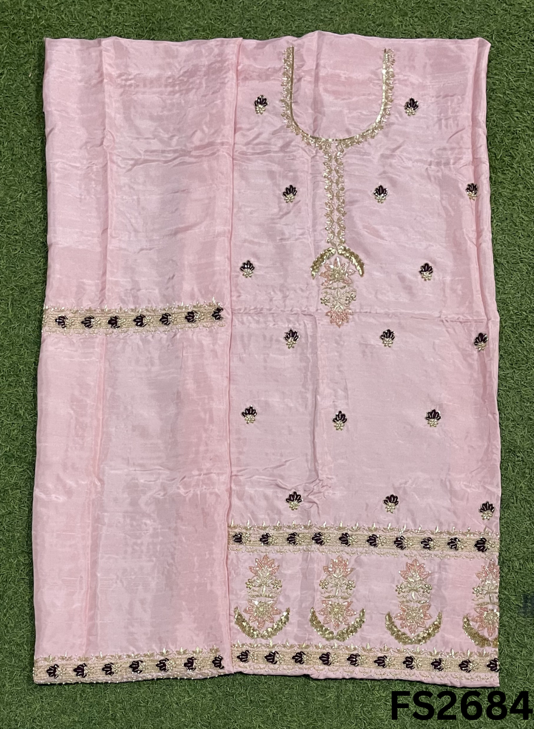 FS2684 | Raw Silk | Party Wear | Wedding | Jaggo | Ring Ceremony | Festival