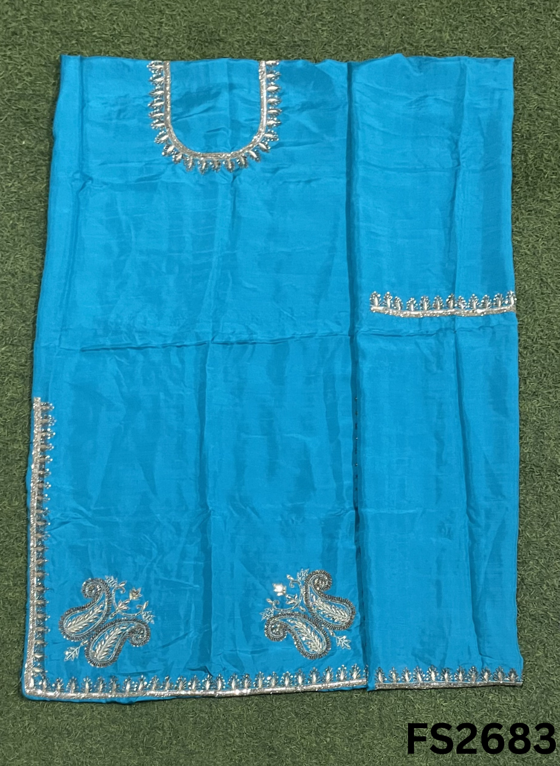 FS2683Raw Silk | Party Wear | Wedding | Jaggo | Ring Ceremony | Festival