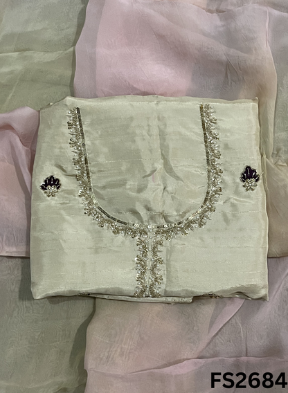 FS2684 | Raw Silk | Party Wear | Wedding | Jaggo | Ring Ceremony | Festival