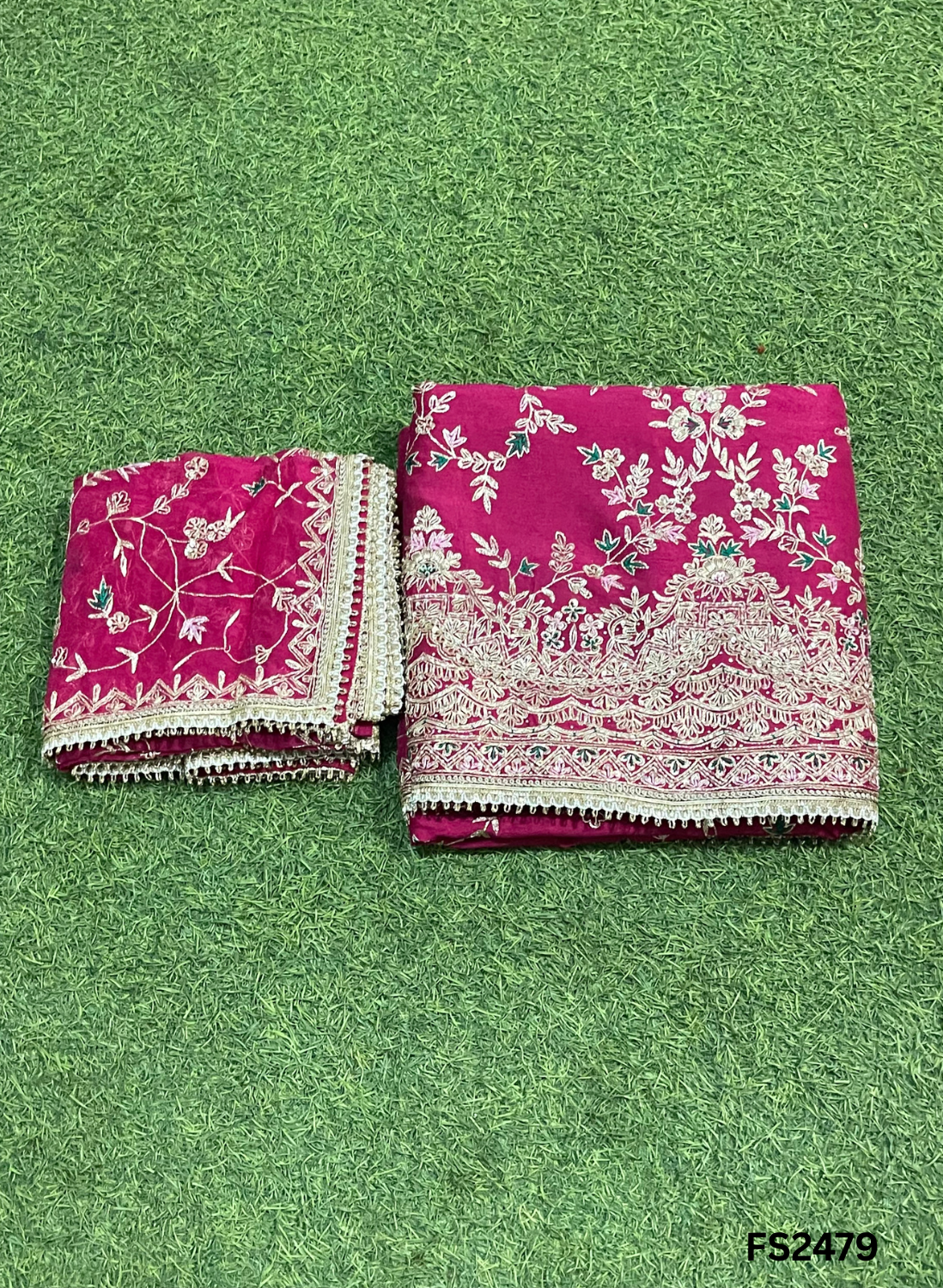 FS2479 | Mehroon | Raw Silk | Party Wear | Wedding | Jaggo | Ring Ceremony | Festival