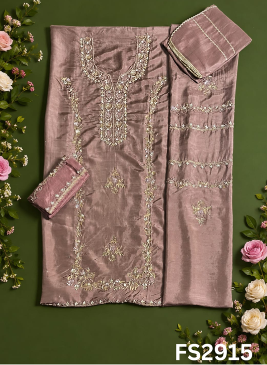 FS2915 | Raw Silk  | Party Wear | Wedding | Jaggo | Festival
