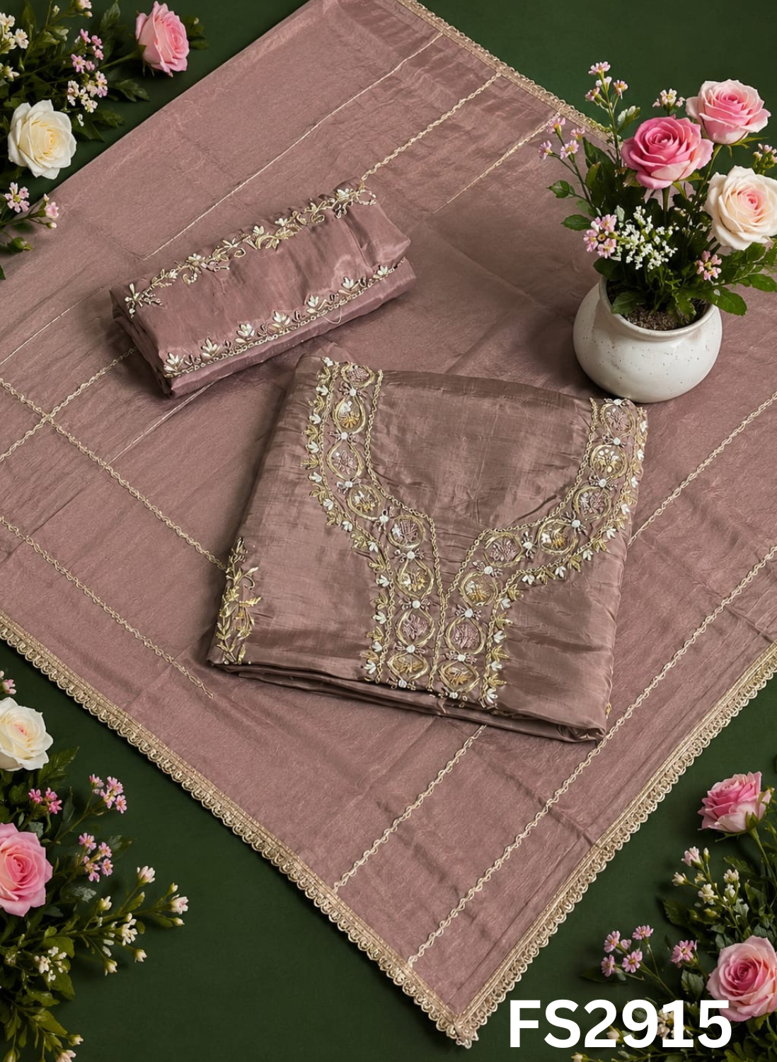 FS2915 | Raw Silk  | Party Wear | Wedding | Jaggo | Festival